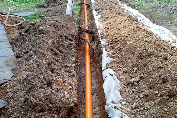 Траншея для канализации цена под ключ